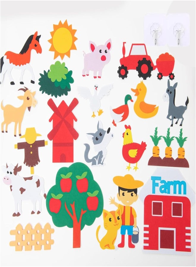 Kidology Montessori Farm Felt Story Board Set-Educational&Interactive Play Mat With Farm&Ocean Animals For Toddlers,Perfect For Preschool Storytelling&Early Learning Birthday Gifts,Multicolor - Image 2